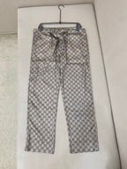 Beige Canvas Monogram Wide-Leg - Men's