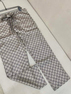 Beige Canvas Monogram Wide-Leg - Men's