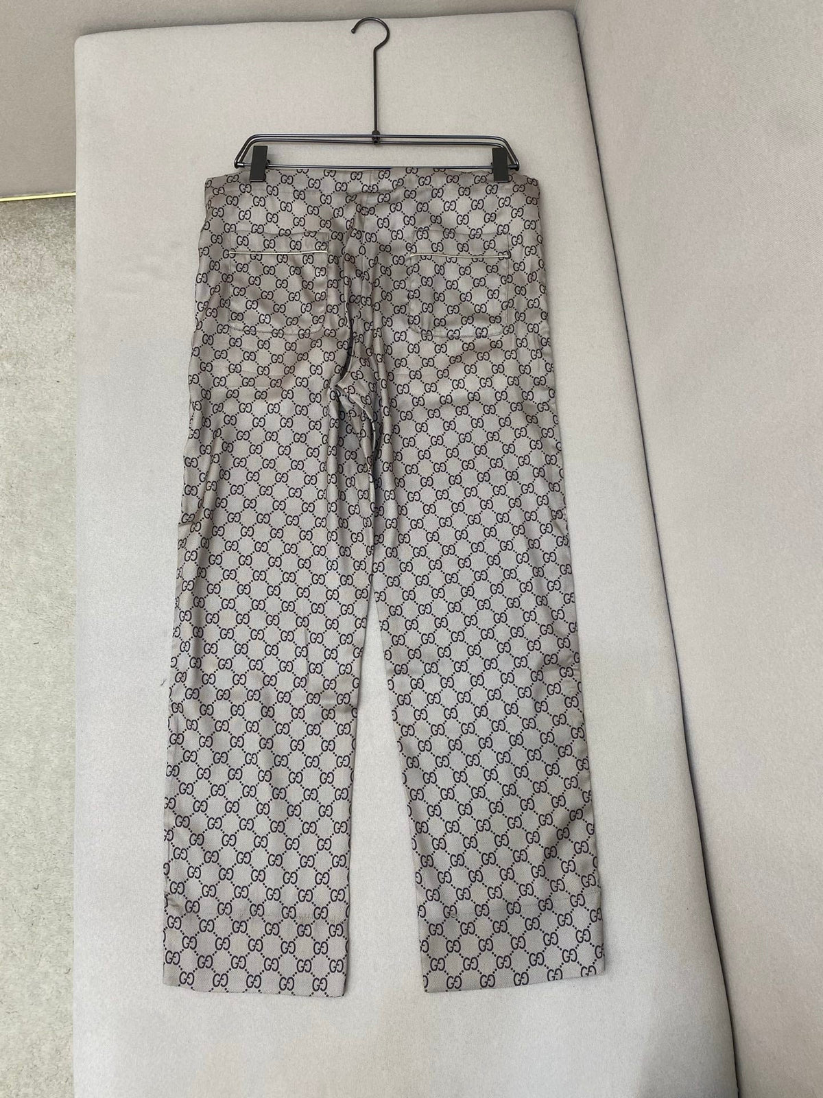 Beige Canvas Monogram Wide-Leg - Men's