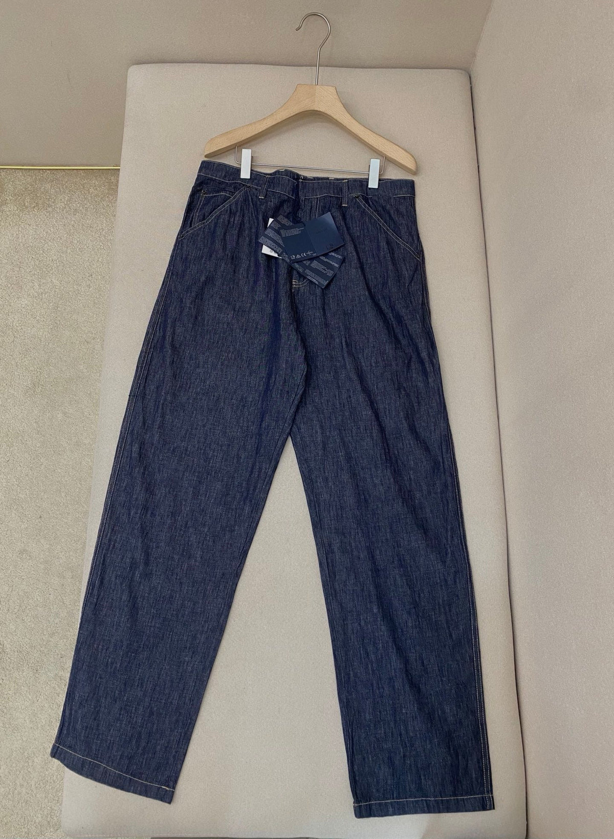 Blue Denim Plain Wide-Leg - Men's