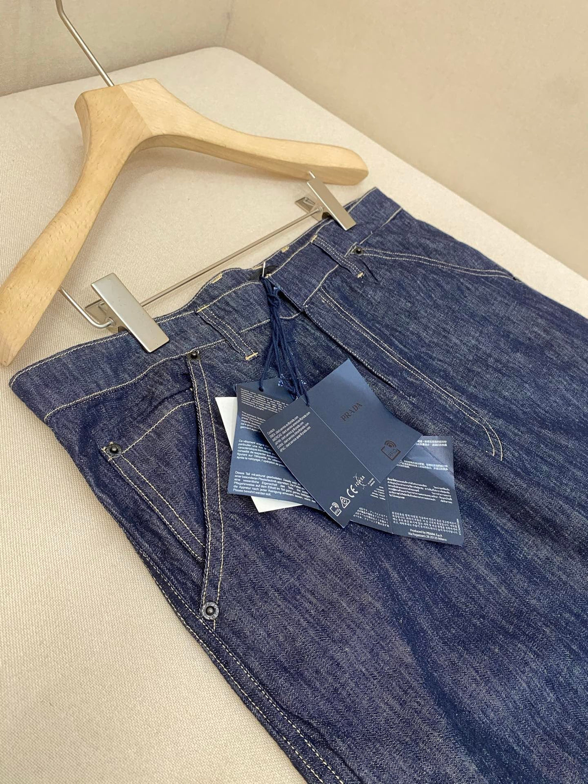 Blue Denim Plain Wide-Leg - Men's