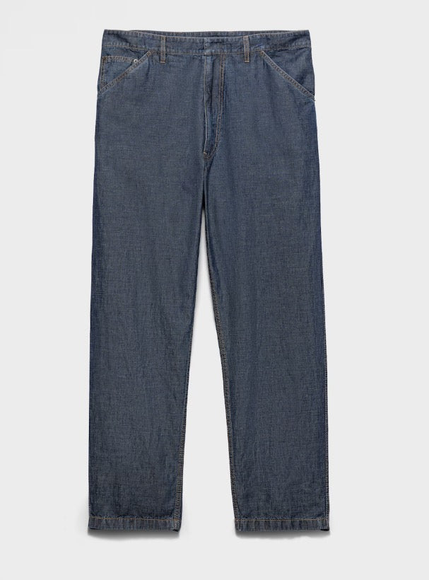 Blue Denim Plain Wide-Leg - Men's