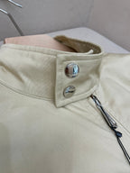 Navy Cotton Striped Trim Bomber - Men's