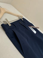 Navy Cotton Tailored Straight - Men's