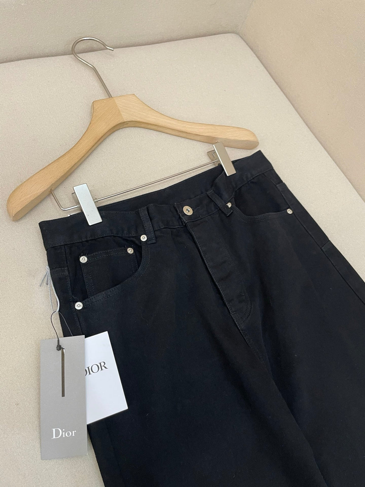 Navy Denim Plain Wide-Leg - Women's