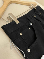 Navy Denim Plain Wide-Leg - Women's