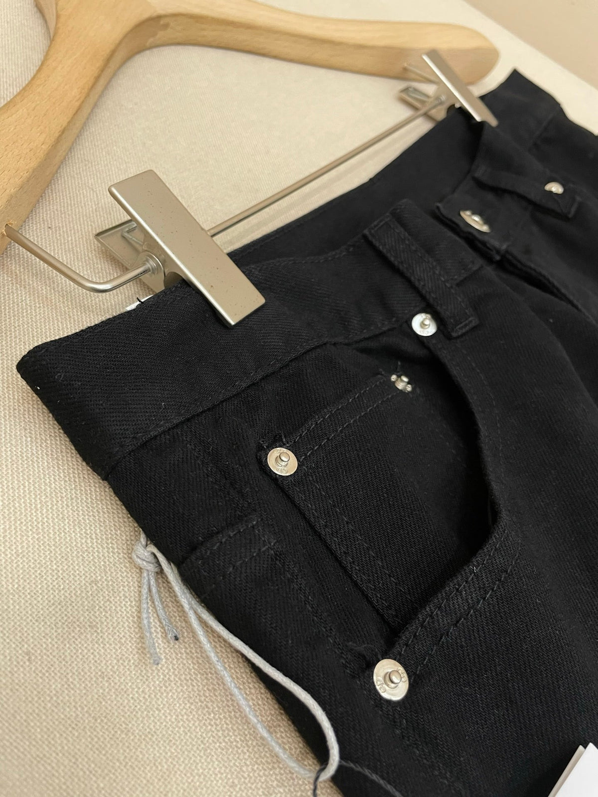 Navy Denim Plain Wide-Leg - Women's