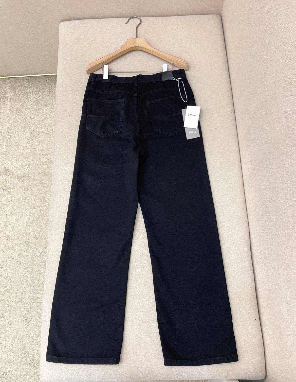 Navy Denim Plain Wide-Leg - Women's