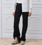 Navy Denim Plain Wide-Leg - Women's