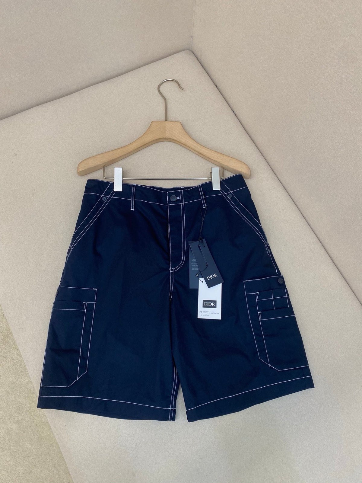 Blue Denim Plain Cargo - Men's