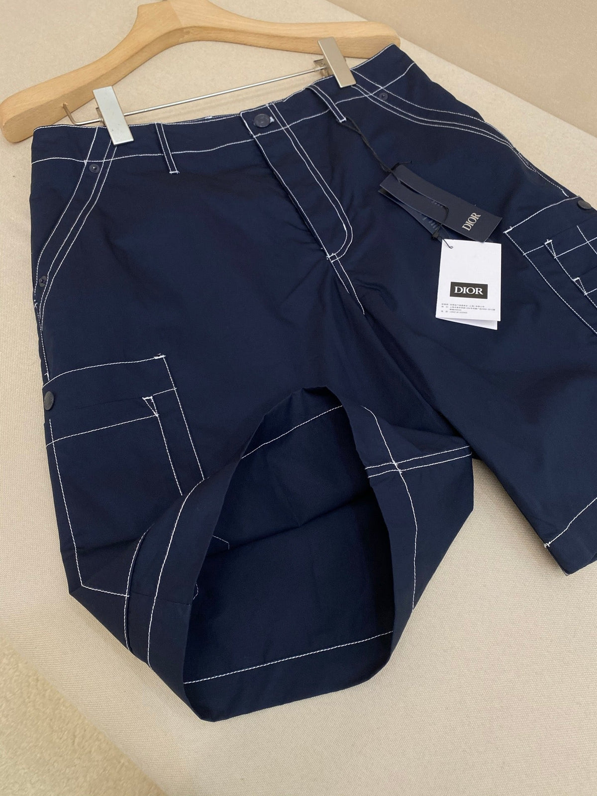 Blue Denim Plain Cargo - Men's