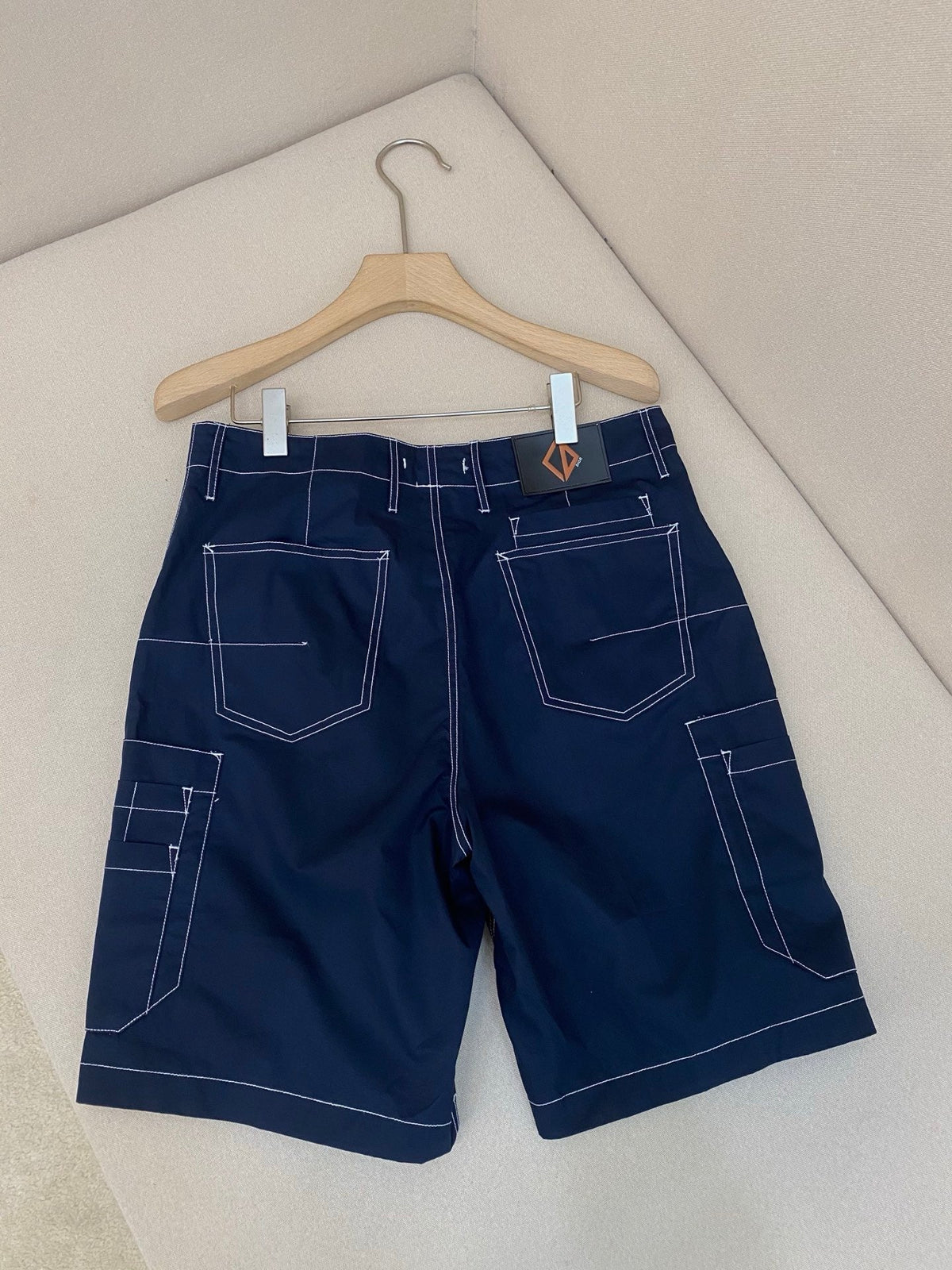 Blue Denim Plain Cargo - Men's