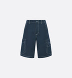 Blue Denim Plain Cargo - Men's