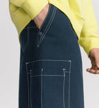 Blue Denim Plain Cargo - Men's