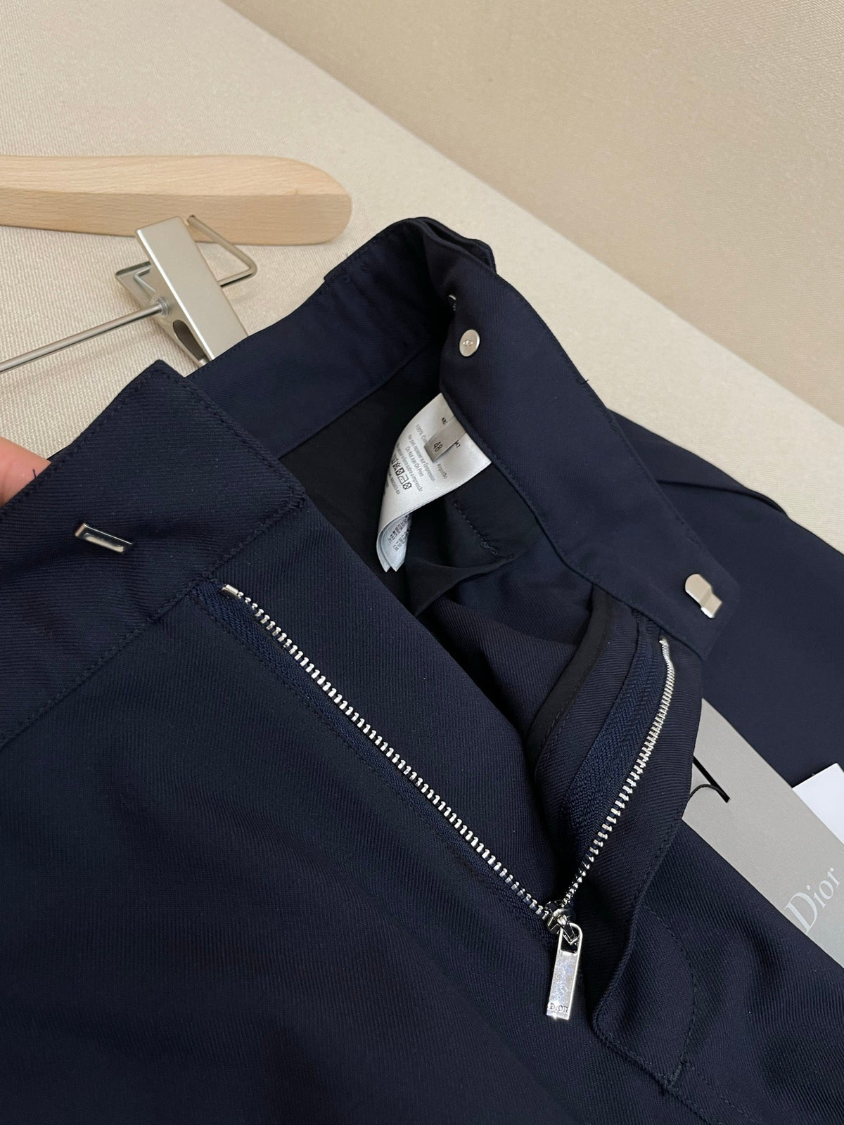 Navy Cotton Cuffed Cargo - Men's