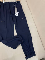 Navy Cotton Cuffed Cargo - Men's