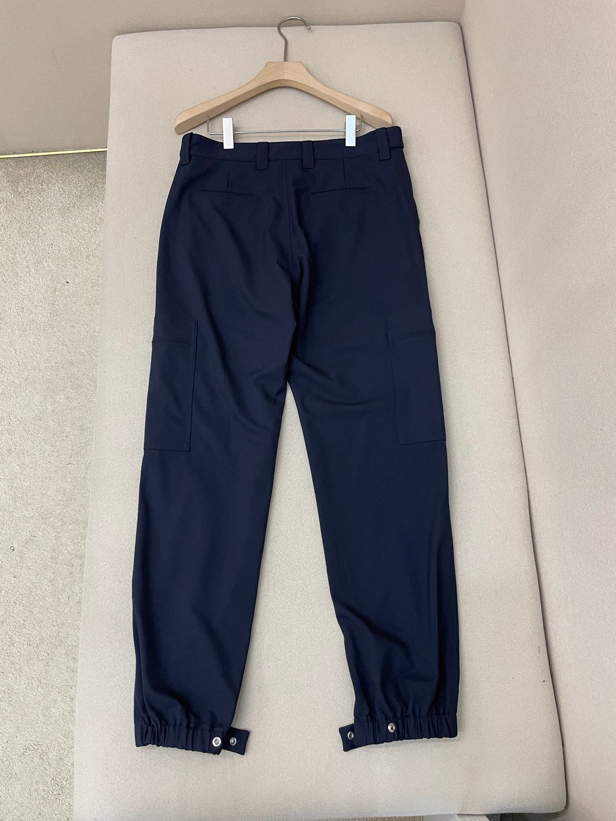 Navy Cotton Cuffed Cargo - Men's