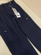 Navy Cotton Cuffed Cargo - Men's
