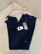 Navy Cotton Cuffed Cargo - Men's