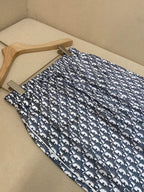 Blue Cotton Monogram Wide-Leg - Men's