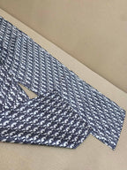 Blue Cotton Monogram Wide-Leg - Men's