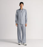 Blue Cotton Monogram Wide-Leg - Men's
