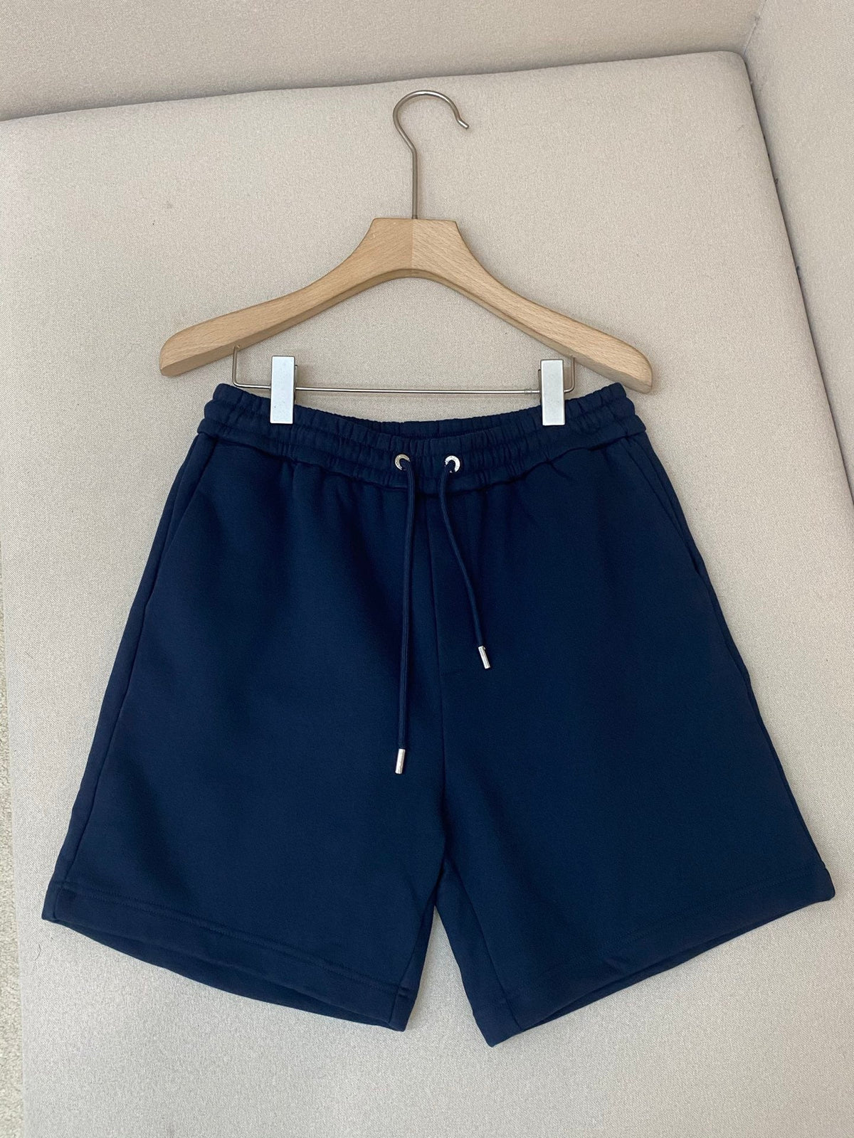 Navy Cotton Plain Drawstring - Men's