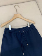Navy Cotton Plain Drawstring - Men's