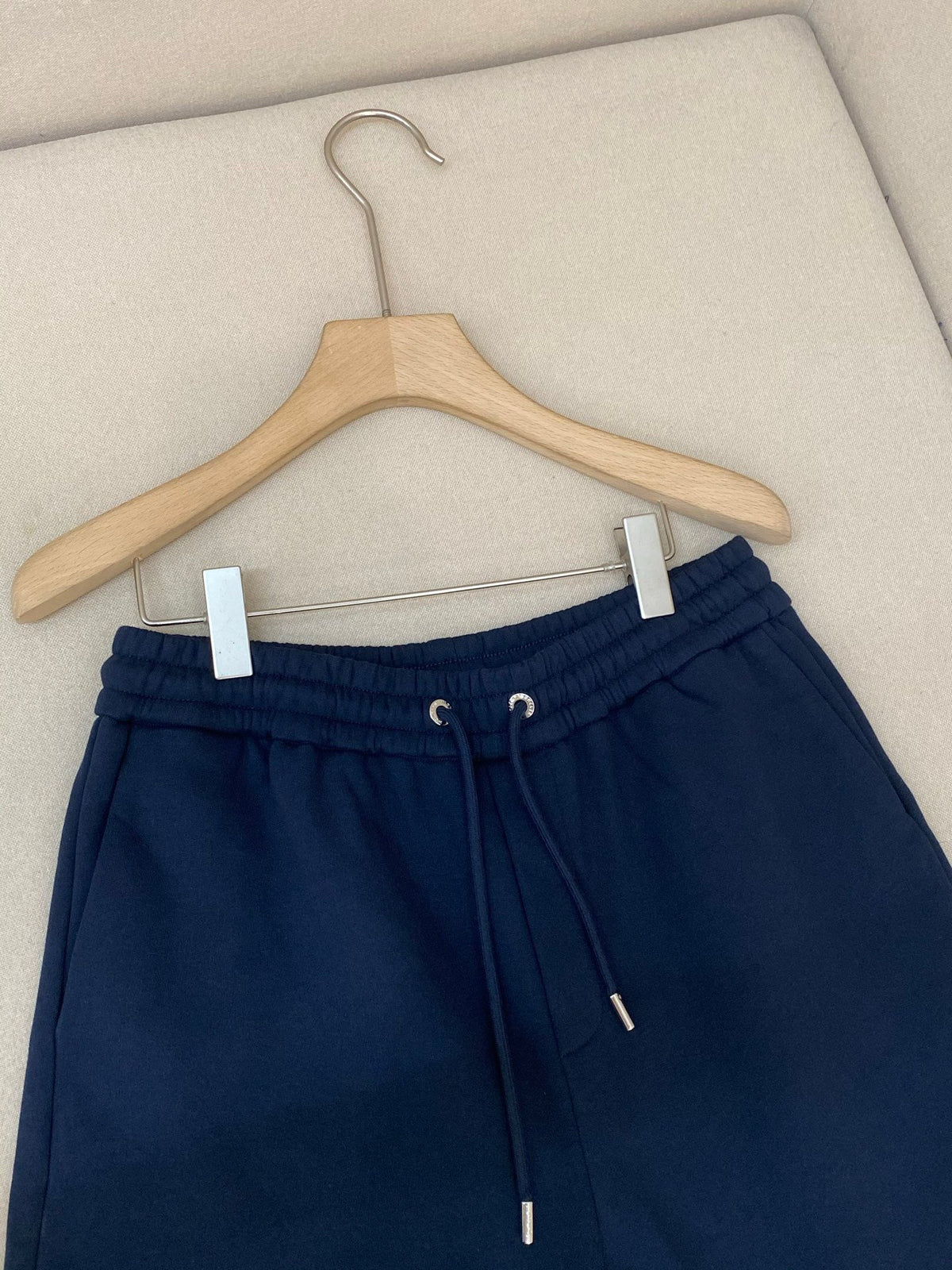 Navy Cotton Plain Drawstring - Men's