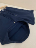 Navy Cotton Plain Drawstring - Men's