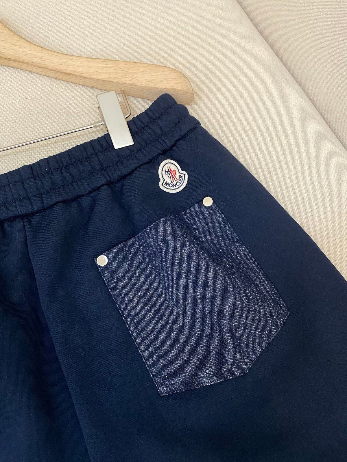 Navy Cotton Plain Drawstring - Men's
