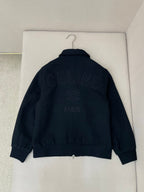 Navy Wool Plain Blouson - Men's