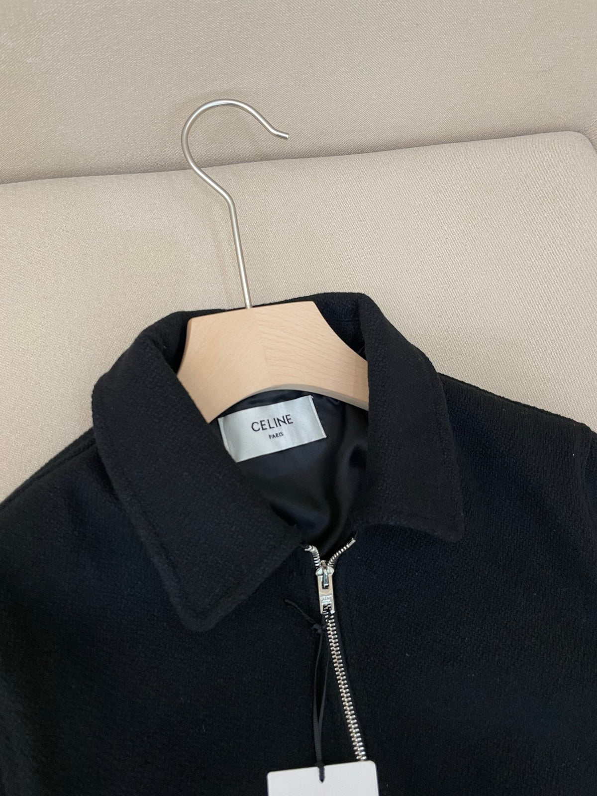 Navy Wool Plain Blouson - Men's