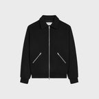 Navy Wool Plain Blouson - Men's