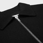 Navy Wool Plain Blouson - Men's