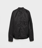 Black Nylon Tonal Shirt Jacket - Men's