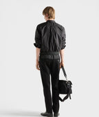 Black Nylon Tonal Shirt Jacket - Men's