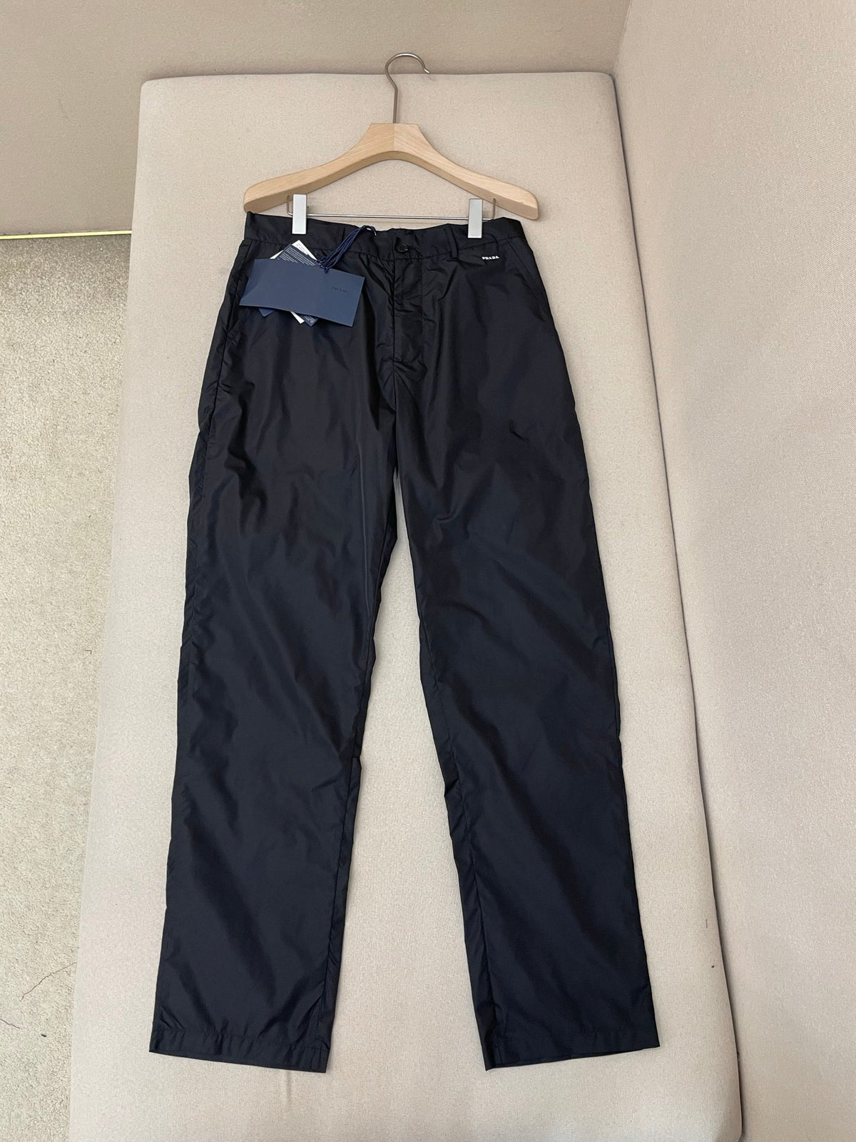 Black Cotton Elasticated Straight - Men's