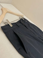 Black Cotton Elasticated Straight - Men's