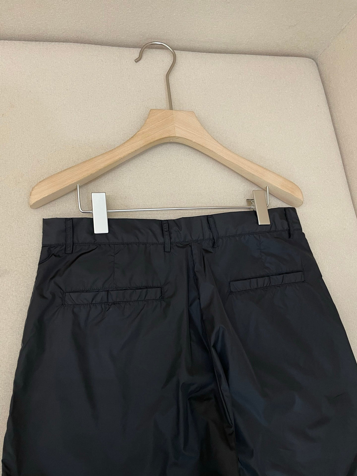 Black Cotton Elasticated Straight - Men's
