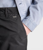 Black Cotton Elasticated Straight - Men's