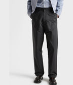 Black Cotton Elasticated Straight - Men's