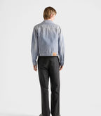 Black Cotton Elasticated Straight - Men's