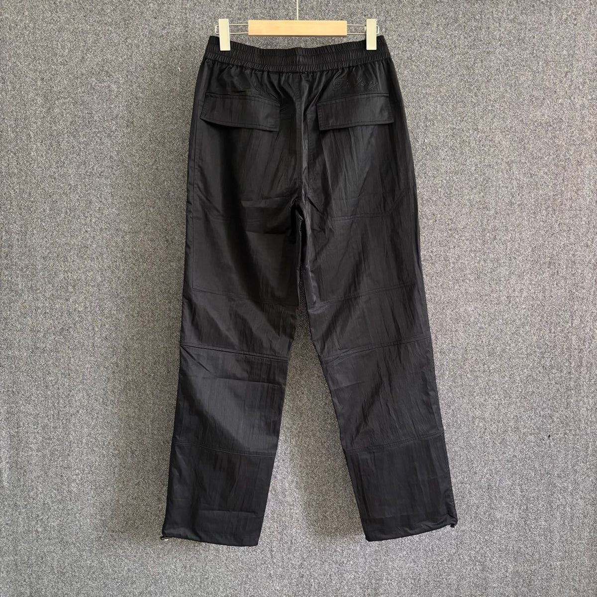 Black Leather Drawstring Straight - Men's