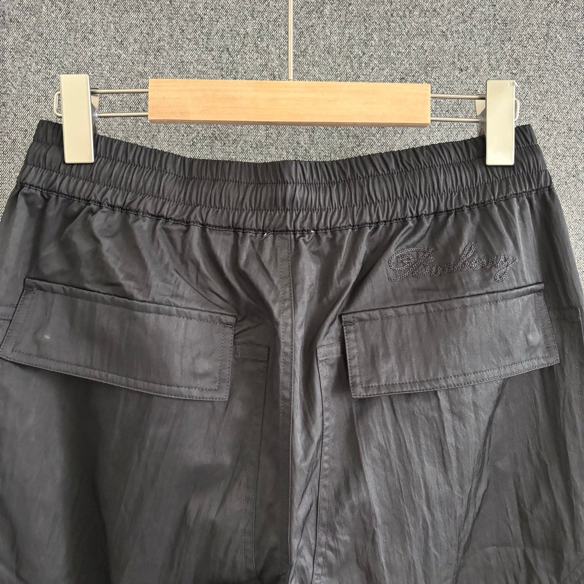 Black Leather Drawstring Straight - Men's
