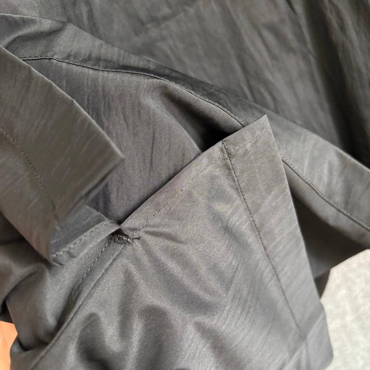 Black Leather Plain Shirt Jacket - Men's