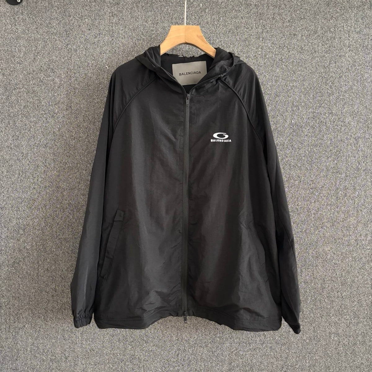 Brown Leather Plain Hooded - Men's