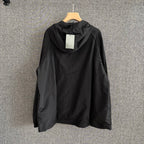 Brown Leather Plain Hooded - Men's