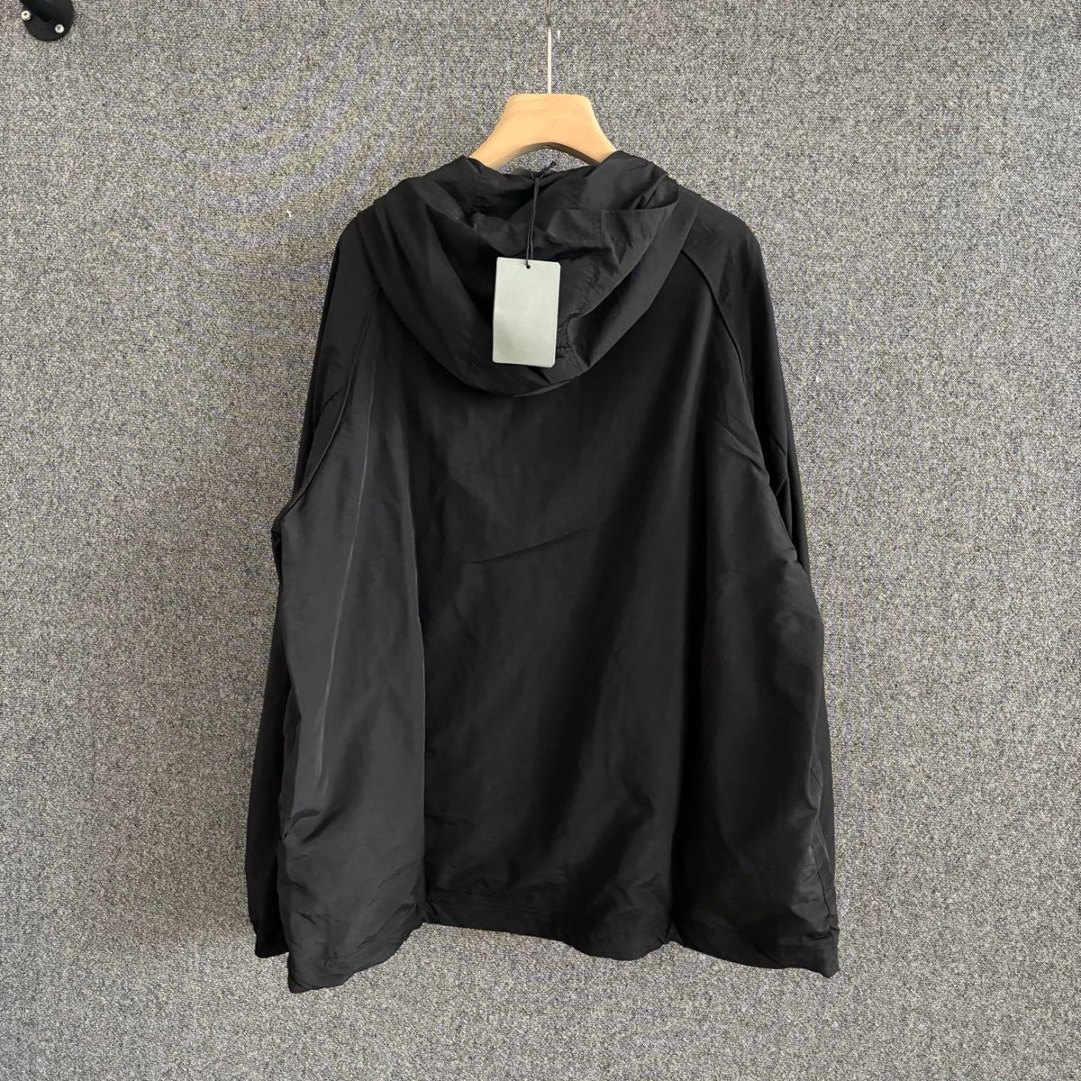 Brown Leather Plain Hooded - Men's