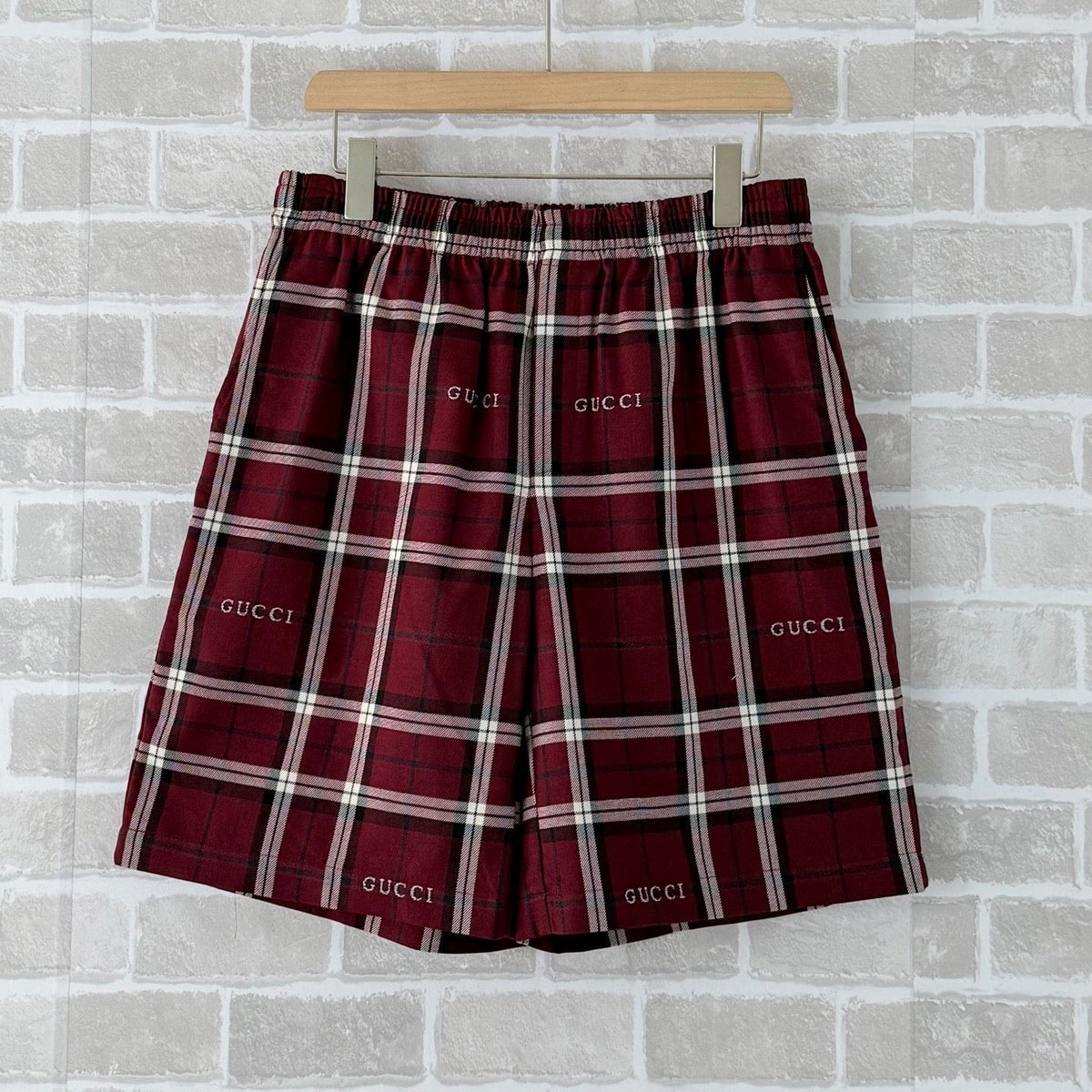 Navy Cotton Check Drawstring - Men's